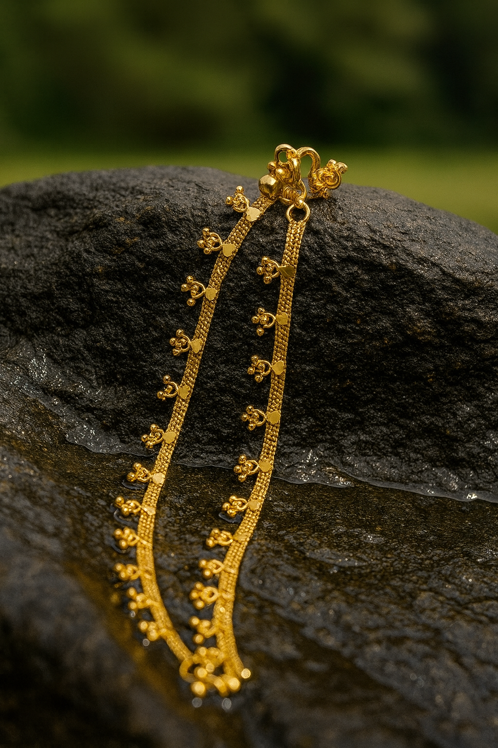 Stunning Gold Look Chain Anklets - ANK - 1121