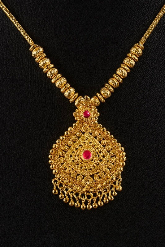 Pendant Necklace with Small Balls - PNE - 1114