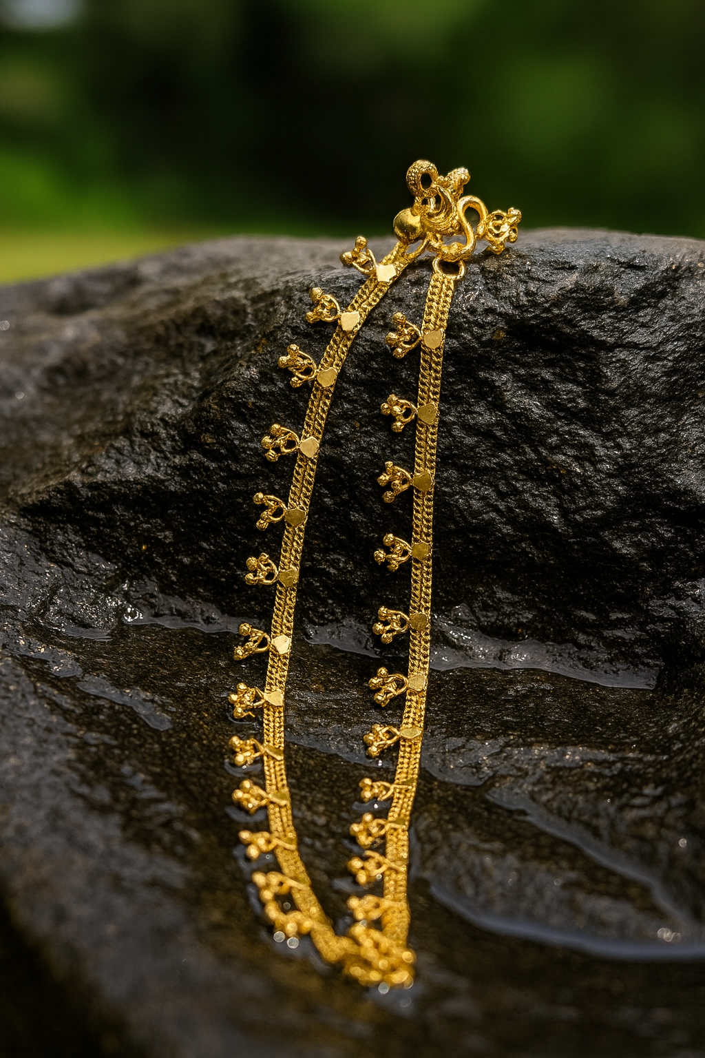 Stunning Gold Look Chain Anklets - ANK - 1121