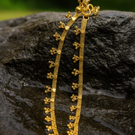 Stunning Gold Look Chain Anklets - ANK - 1121