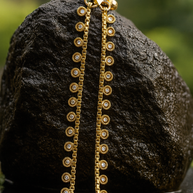 White Stone Stunning Gold Look Anklets - ANK - 1125