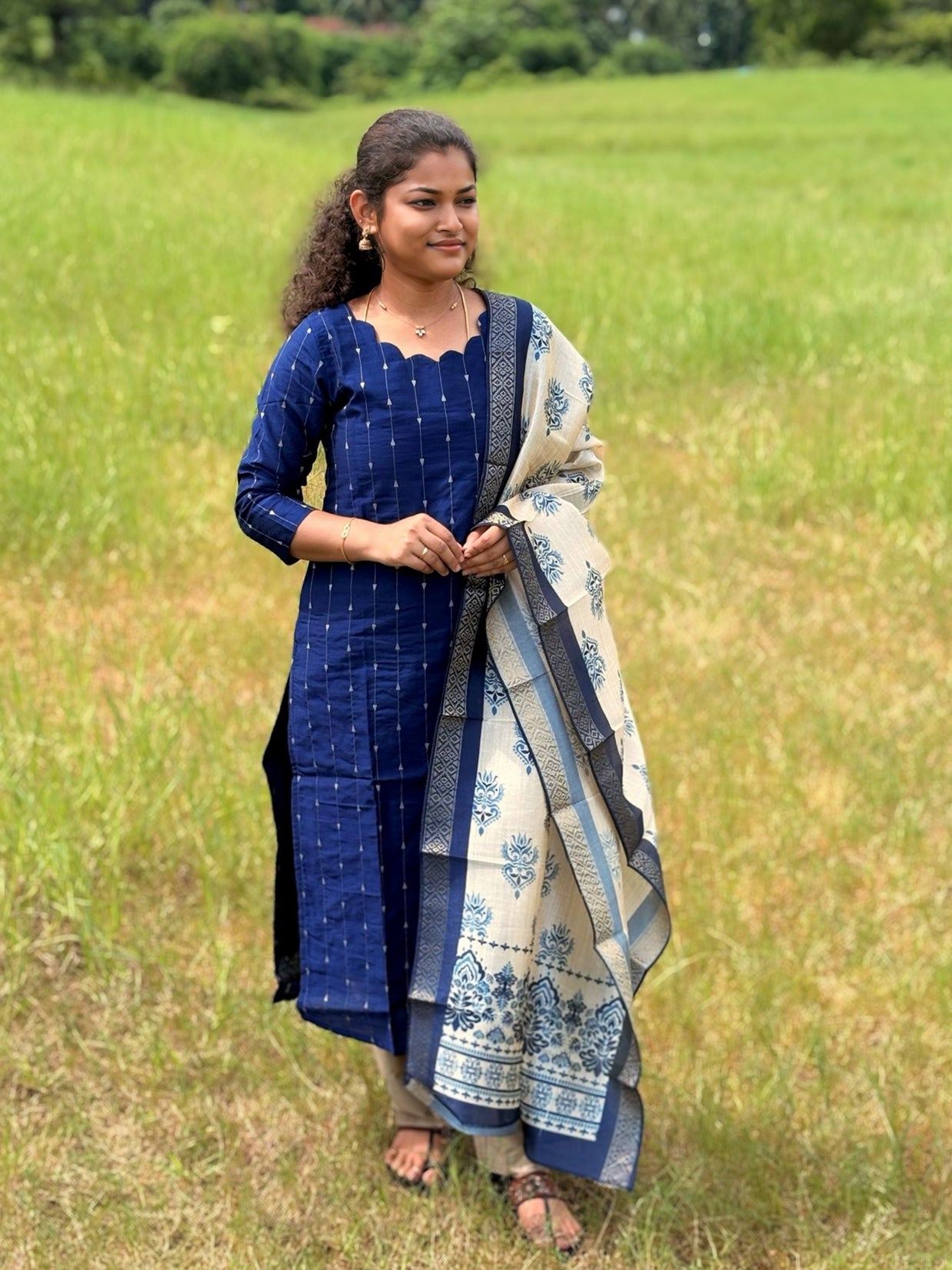 Sapphire Glow Salwar Suit