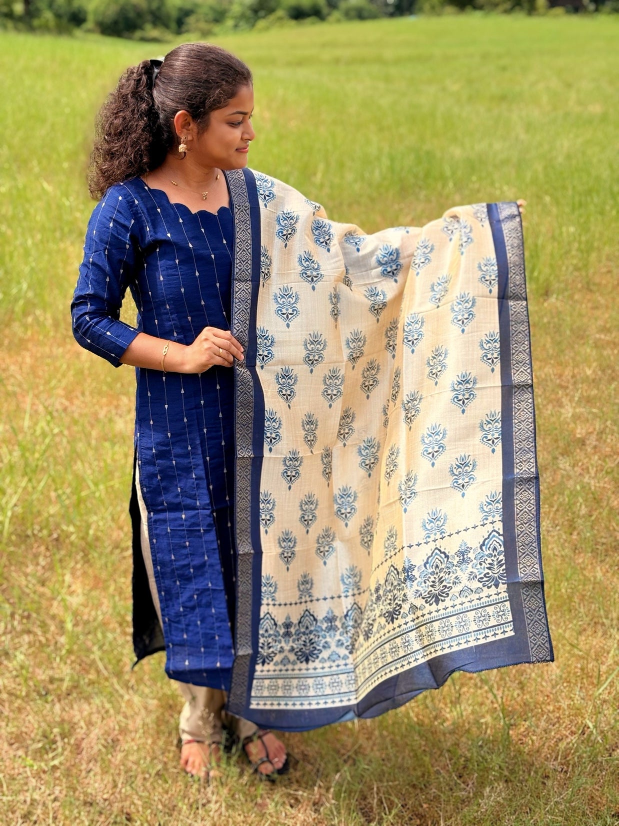 Sapphire Glow Salwar Suit