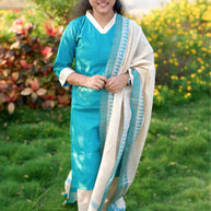 Khadi Silk Kurti & Dupatta - KSK 1113