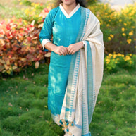 Khadi Silk Kurti & Dupatta - KSK 1113