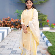 Khadi Silk Kurti & Dupatta - KSK 1111