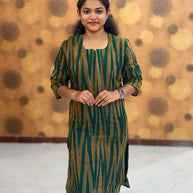 Handloom Ikkat Cotton with Lining - HIK 0008