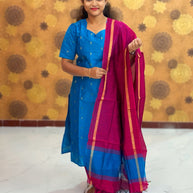 Premium Raw Silk Salwar Set with Lining & Silk Dupatta - RSK 1130