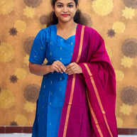 Premium Raw Silk Salwar Set with Lining & Silk Dupatta - RSK 1130