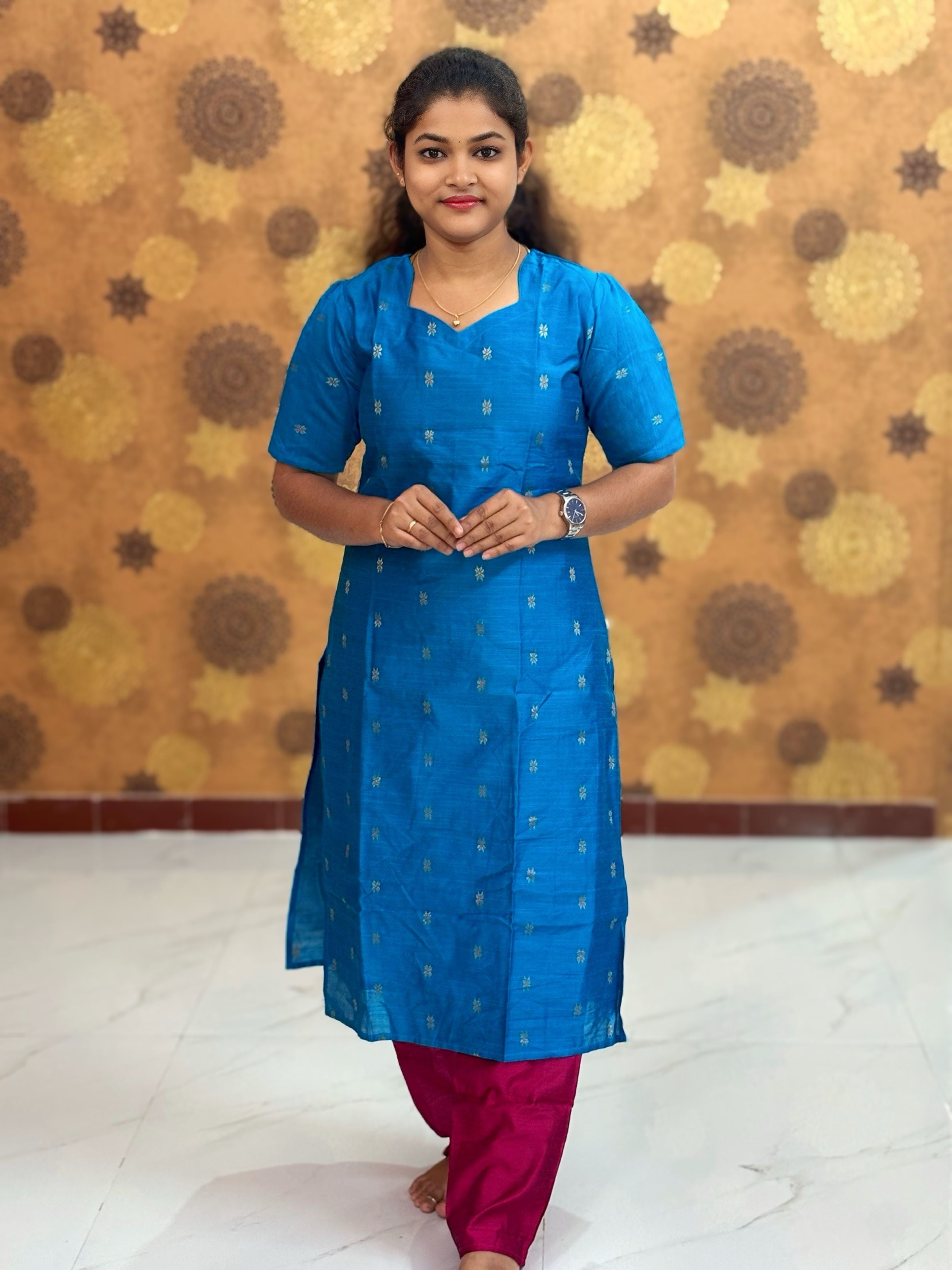 Premium Raw Silk Salwar Set with Lining & Silk Dupatta - RSK 1130