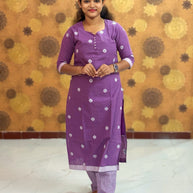 Handloom Butta Cotton Salwar Set with Lining & Cotton Dupatta - HCK 1135