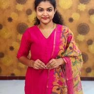 Vatican Silk Top & Kalamkari Dupatta - VAK 1145