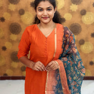 Vatican Silk Top & Kalamkari Dupatta - VAK 1146