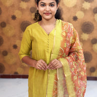 Vatican Silk Top & Kalamkari Dupatta - VAK 1147