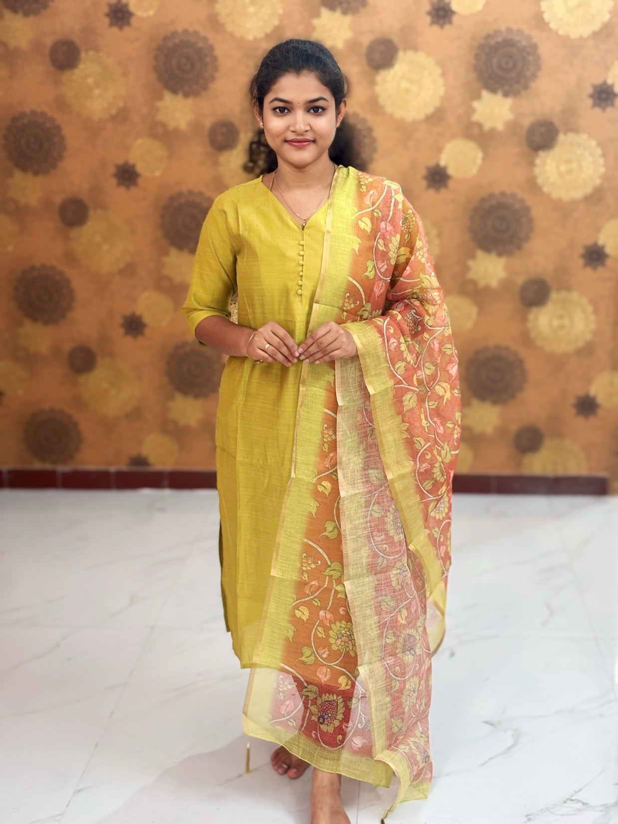 Vatican Silk Top & Kalamkari Dupatta - VAK 1147