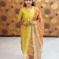 Vatican Silk Top & Kalamkari Dupatta - VAK 1147
