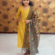 Vatican Silk Top & Kalamkari Dupatta - VAK 1148