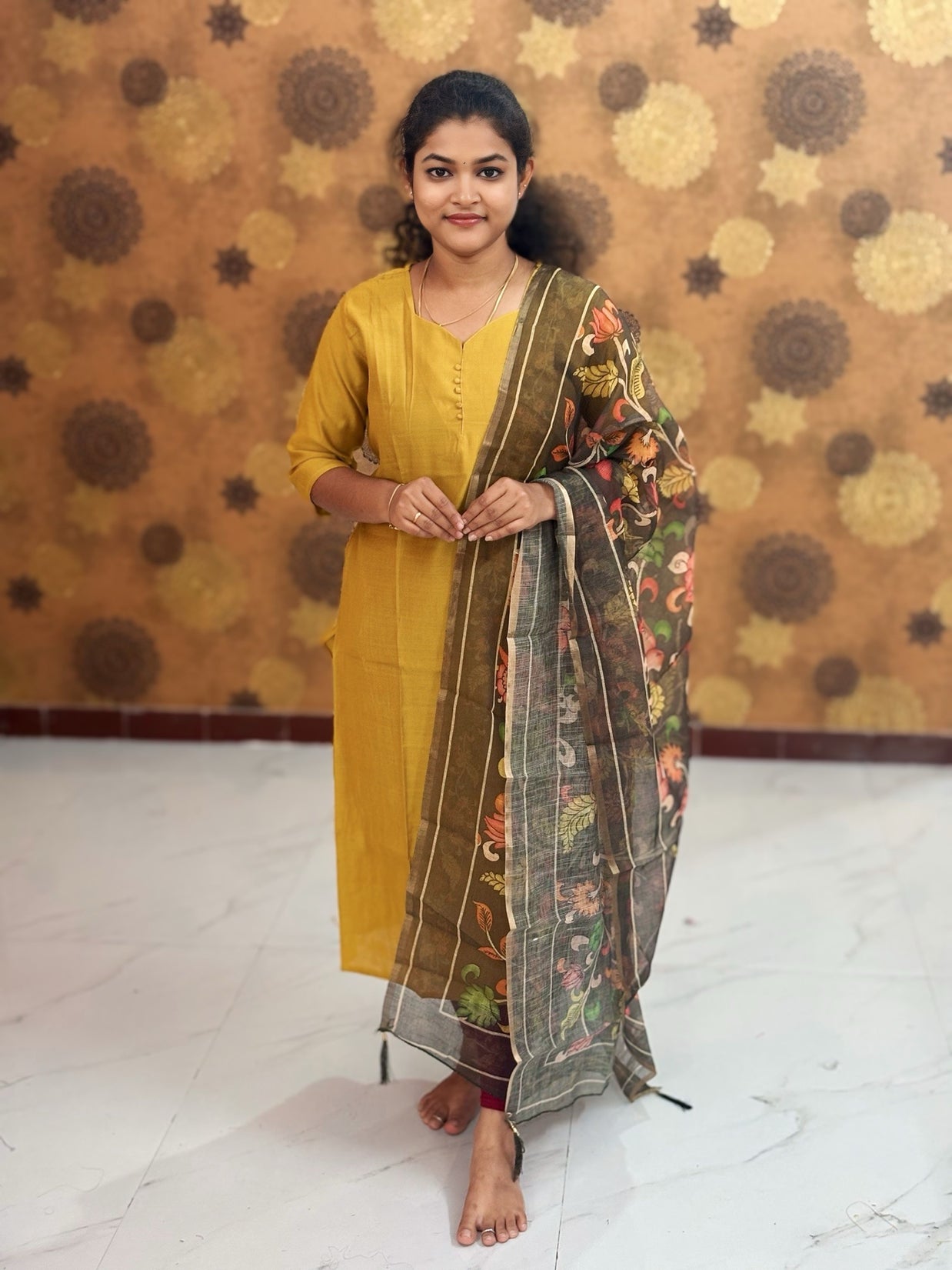 Vatican Silk Top & Kalamkari Dupatta - VAK 1148