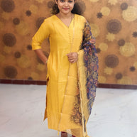 Vatican Silk Top & Kalamkari Dupatta - VAK 1149