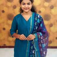 Vatican Silk Top & Kalamkari Dupatta - VAK 1151