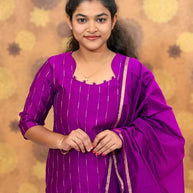 Premium Raw Silk Salwar Set with Lining & Silk Dupatta - RSK 1140