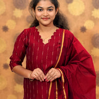 Premium Raw Silk Salwar Set with Lining & Silk Dupatta - RSK 1141