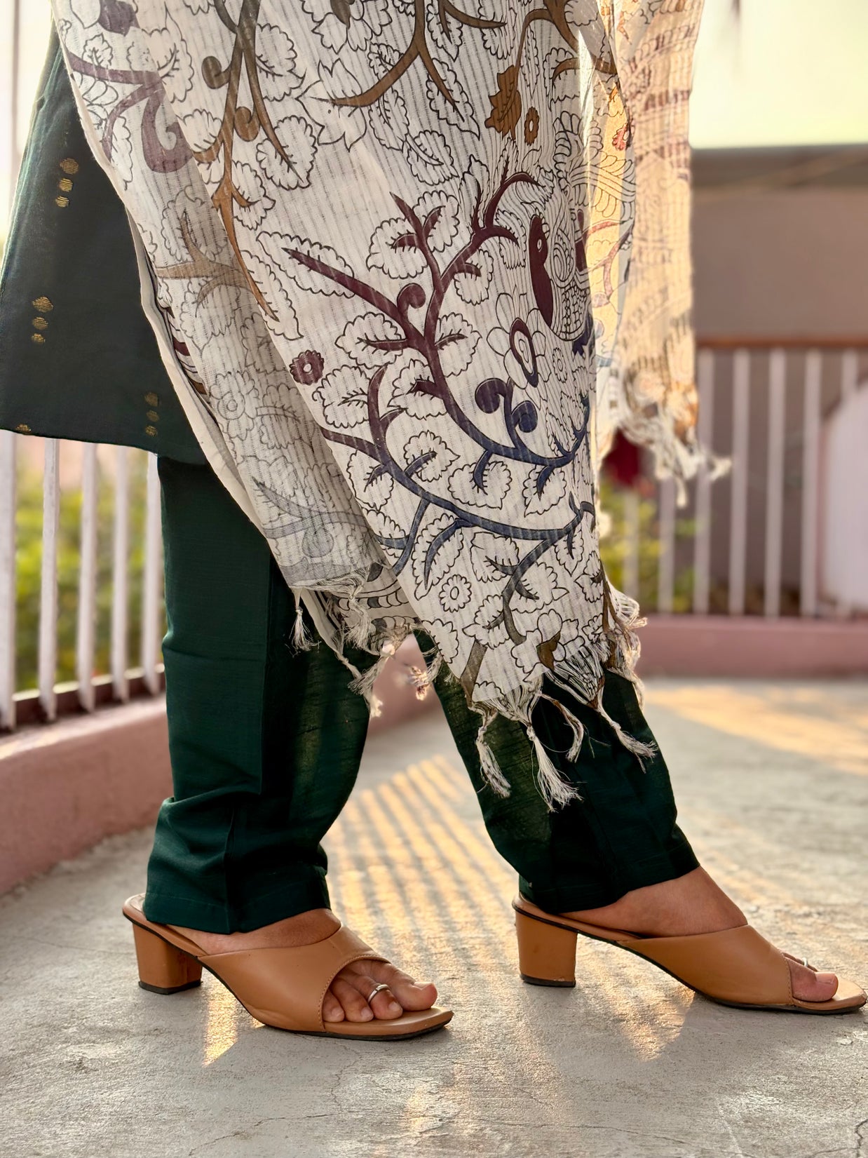 Premium Raw Silk Salwar Set with Lining & Kalamkari Dupatta - RSK 1175