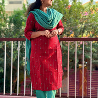 KAARIGAI - Pure Handloom Cotton Salwar set With full Lining - KRI 1192