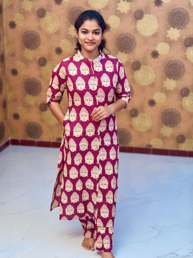 Pure Cotton Co ord set with Pocket - COS 1137