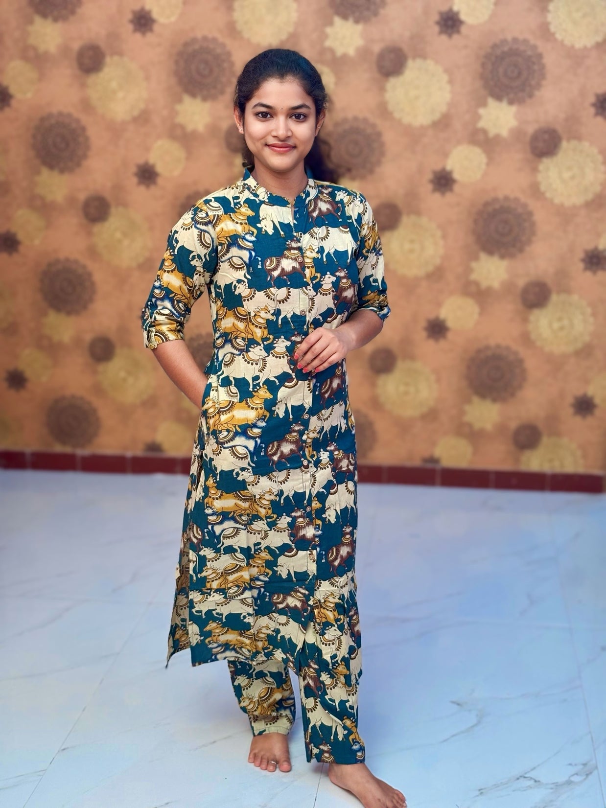 Pure Cotton Co ord set with Pocket - COS 1135