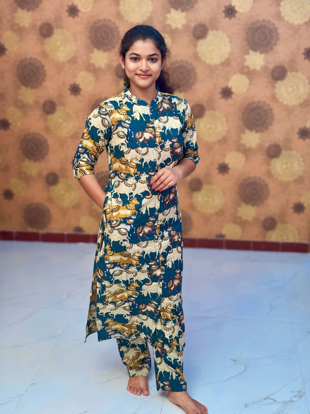 Pure Cotton Co ord set with Pocket - COS 1135