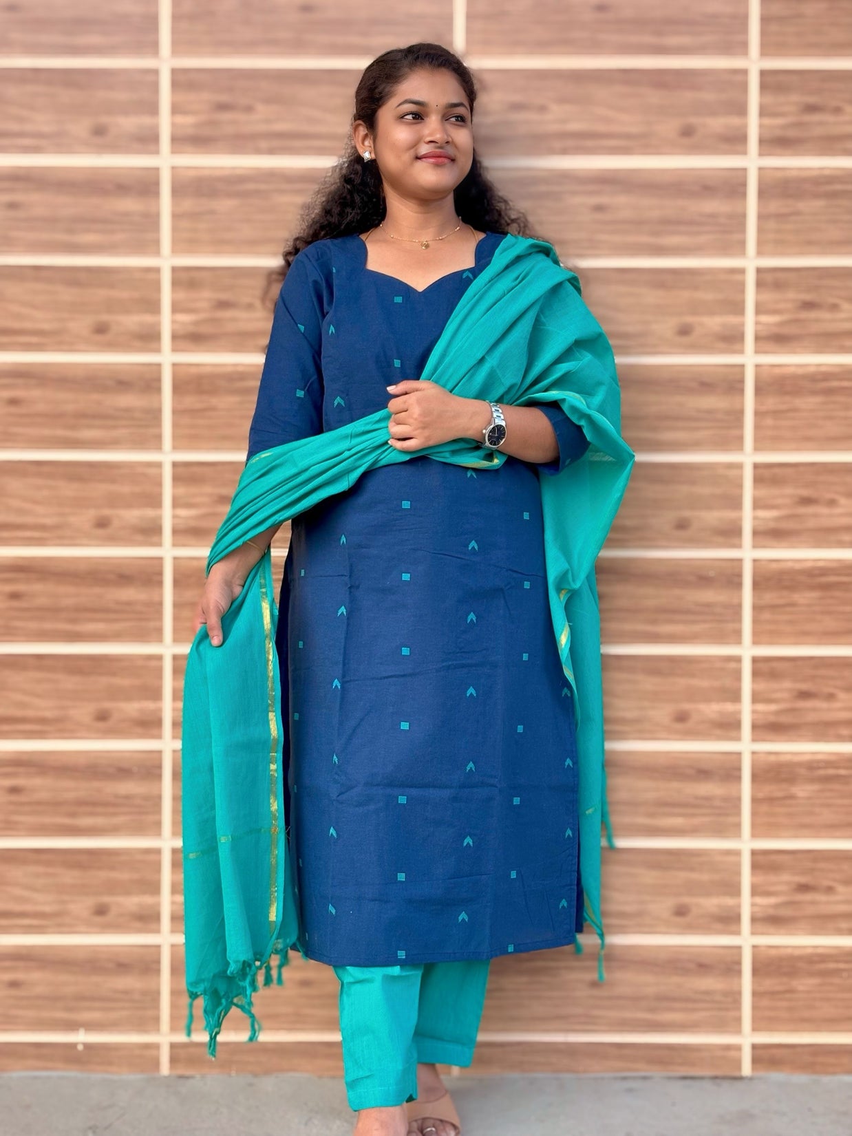 Taarika - Pure Handloom Cotton Salwar set With full Lining - TRK 1172