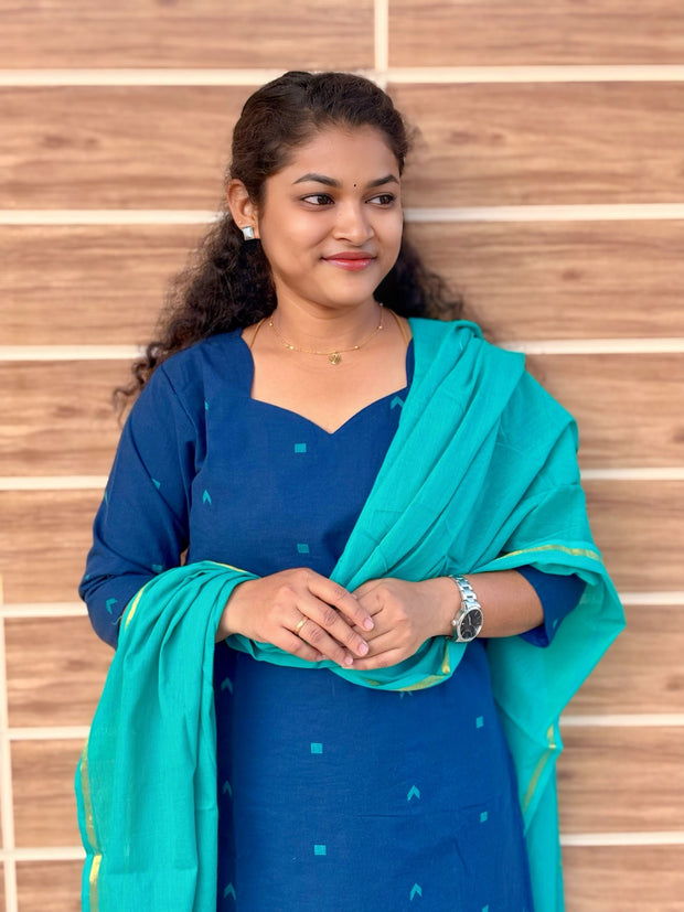 Taarika - Pure Handloom Cotton Salwar set With full Lining - TRK 1172