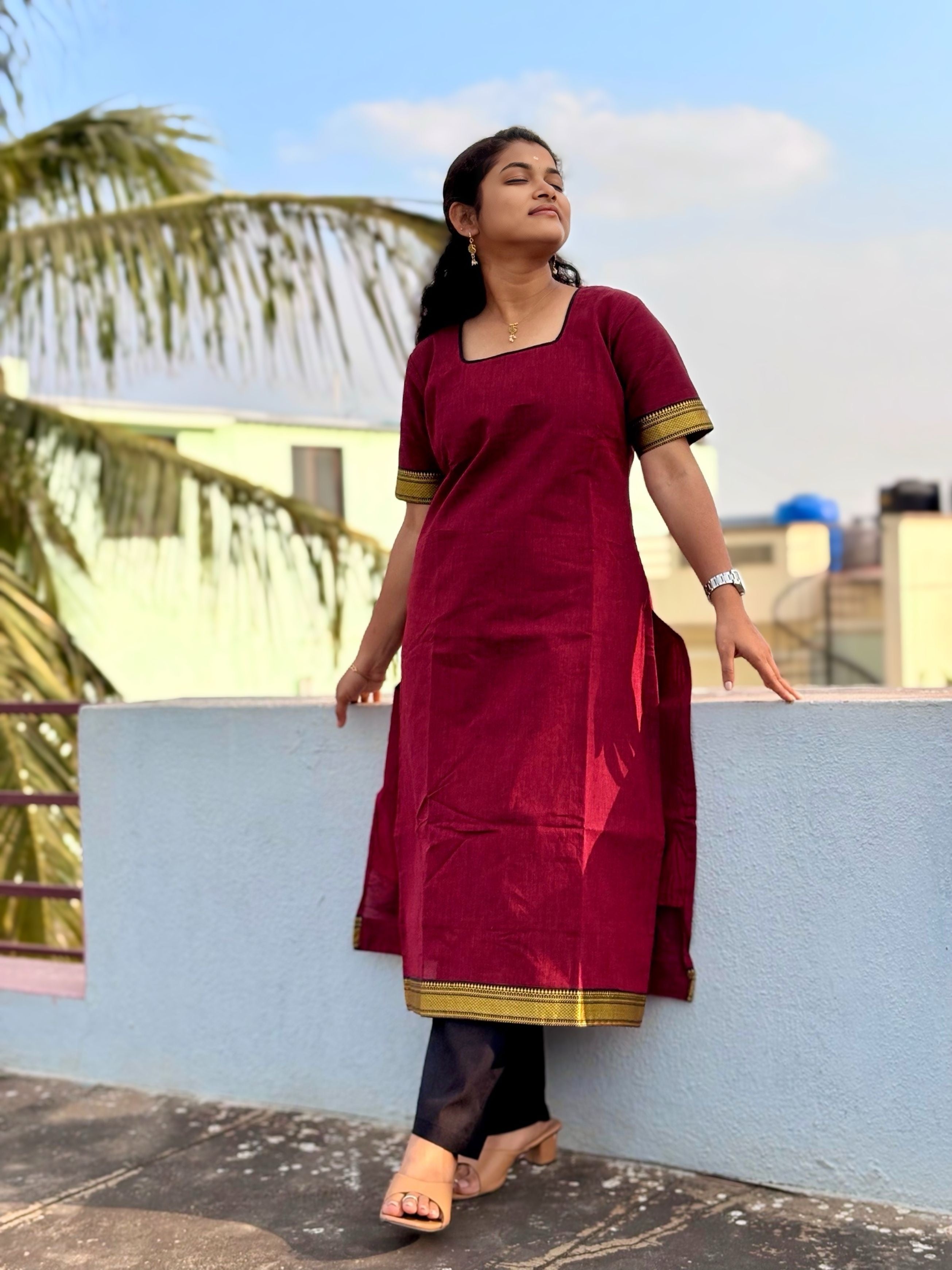 Vaidehi - Premium Mangalagiri Cotton Salwar set With full Lining - VID 1182