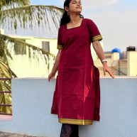 Vaidehi - Premium Mangalagiri Cotton Salwar set With full Lining - VID 1182