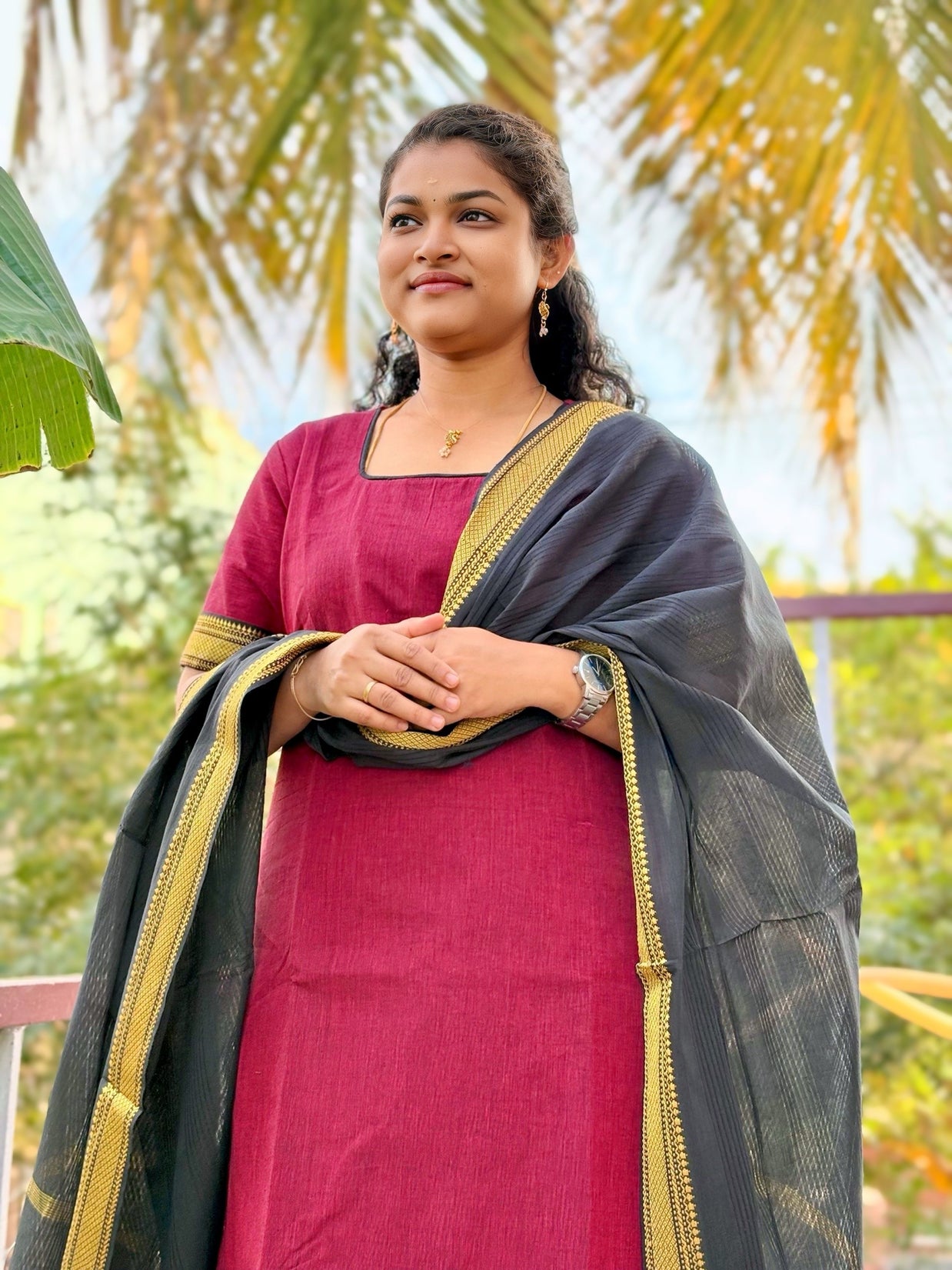 Vaidehi - Premium Mangalagiri Cotton Salwar set With full Lining - VID 1182