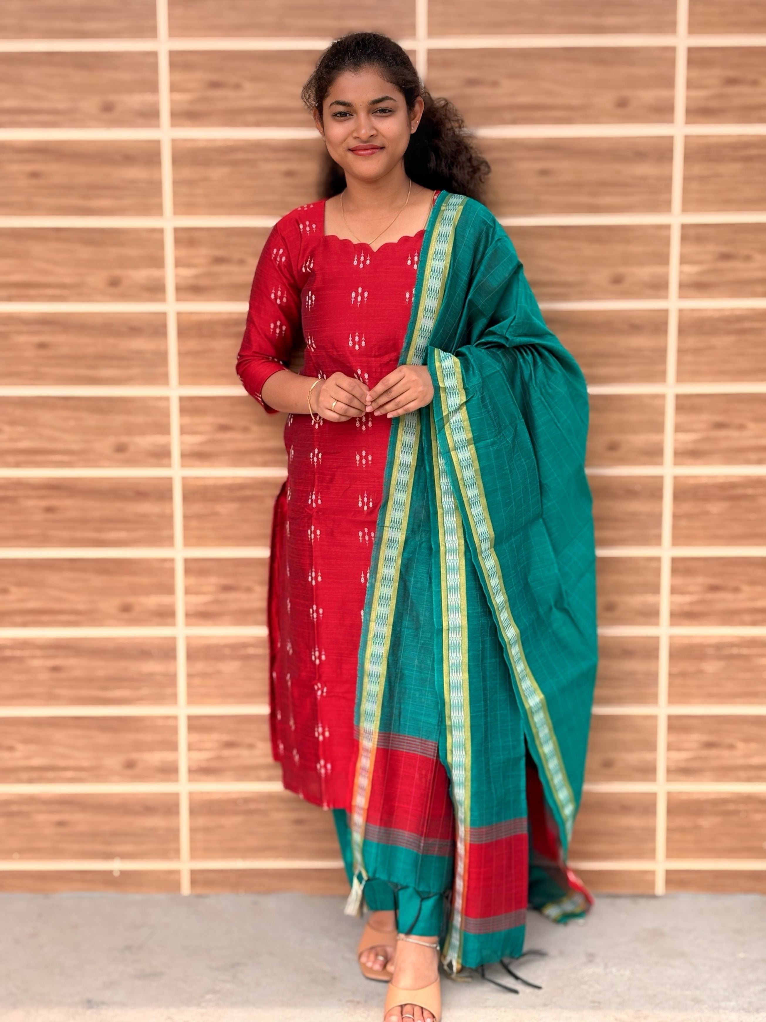 Premium Raw Silk Salwar Set with Lining & Silk Dupatta - RSK 1190