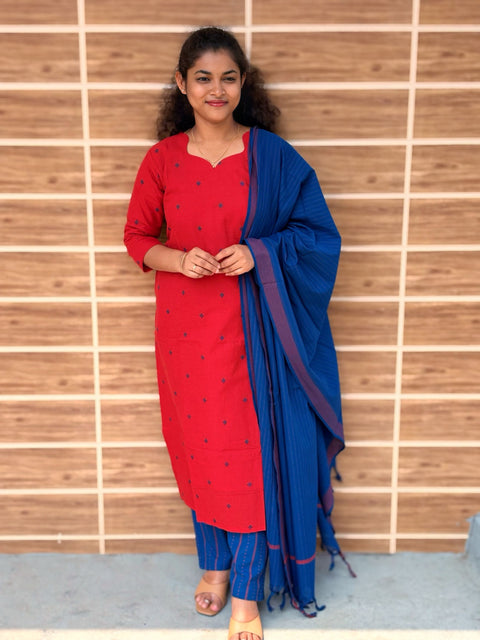 Mahima - Pure Handloom Cotton Salwar set With full Lining  - MHA 1185