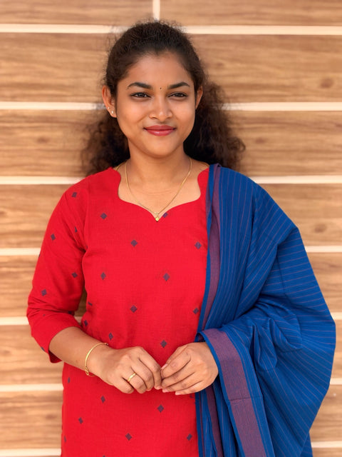 Mahima - Pure Handloom Cotton Salwar set With full Lining  - MHA 1185