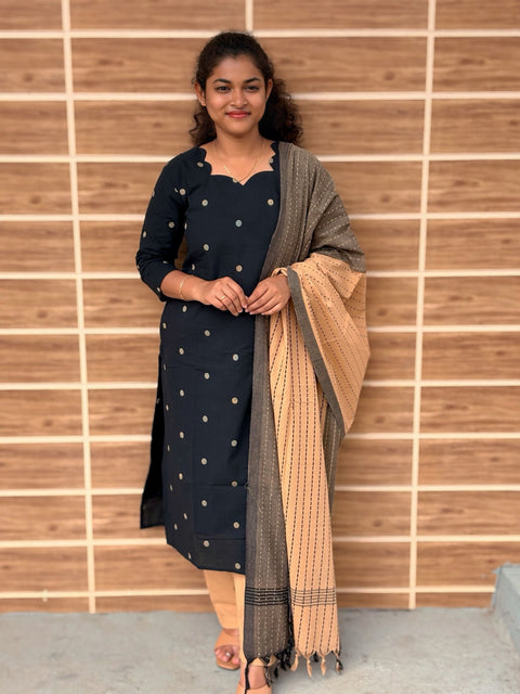 Mahima - Pure Handloom Cotton Salwar set With full Lining  - MHA 1183