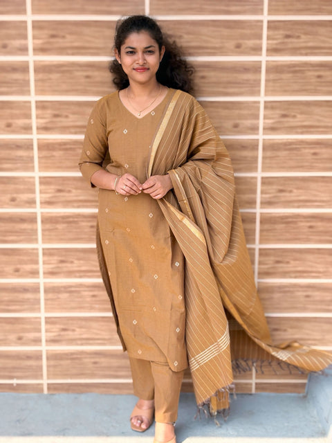 Mahima - Pure Handloom Cotton Salwar set With full Lining  - MHA 1184