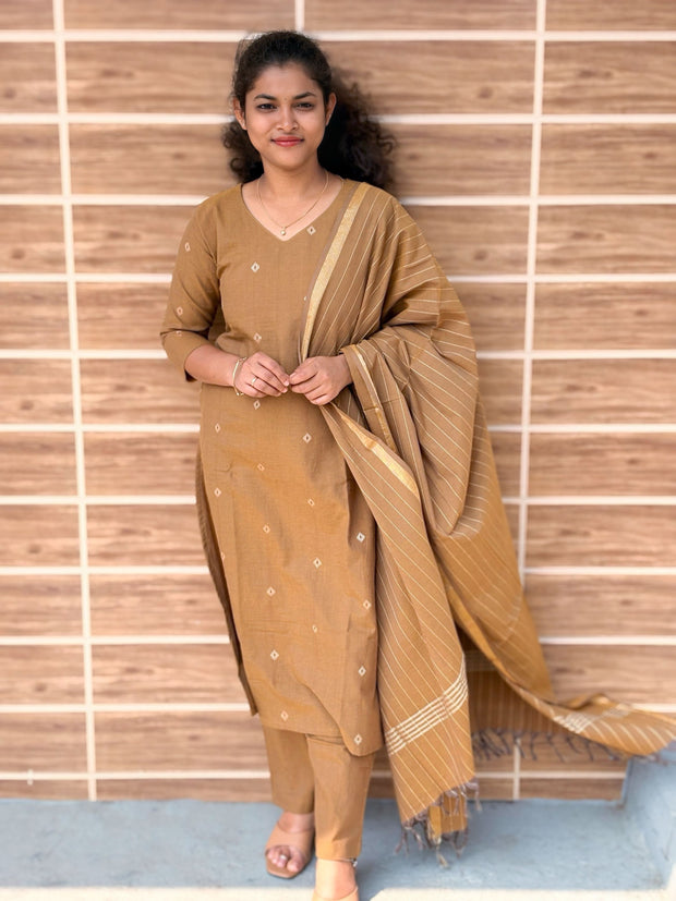 Mahima - Pure Handloom Cotton Salwar set With full Lining  - MHA 1184