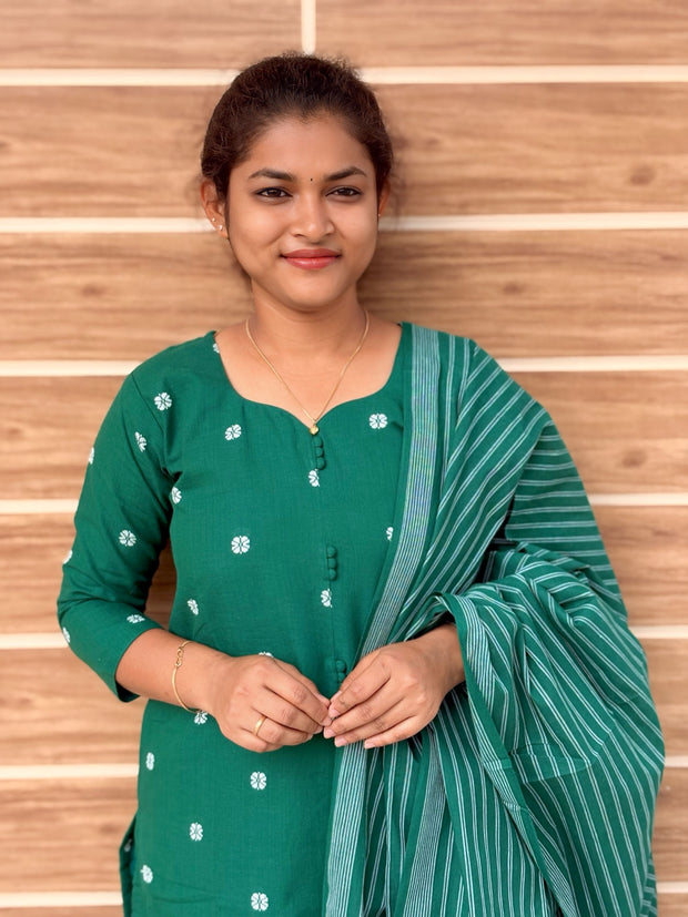 Mahima - Pure Handloom Cotton Salwar set With full Lining  - MHA 1187