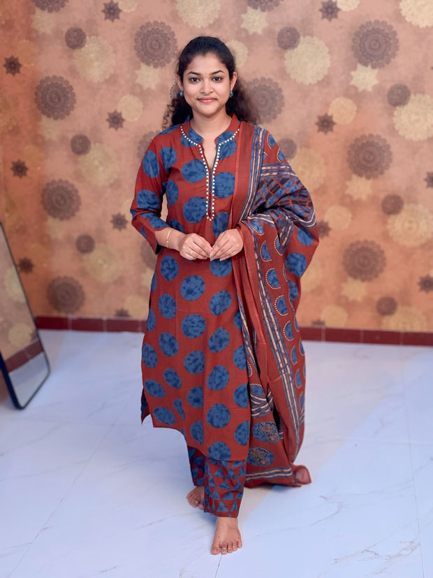 Rust Orbit Salwar Suit