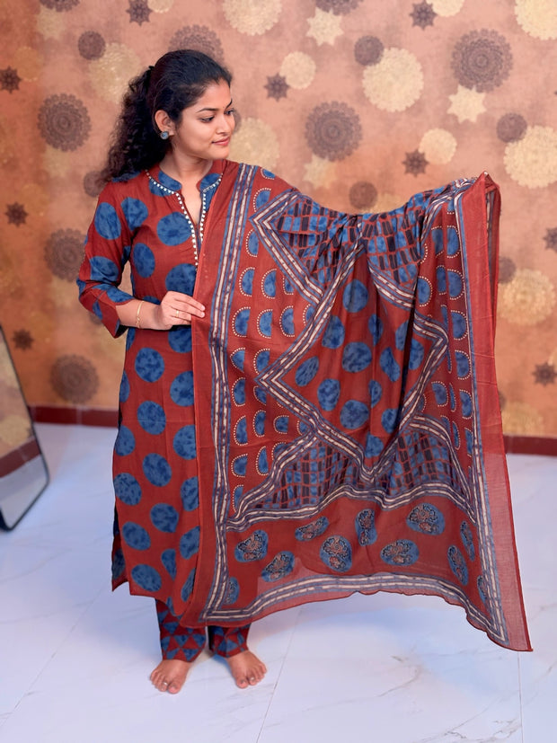 Rust Orbit Salwar Suit