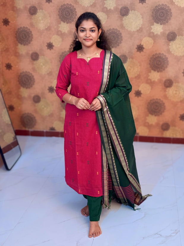 Magenta Bloom Salwar Suit