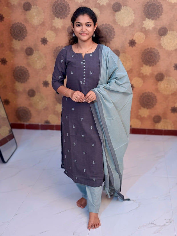 Slate Grey Salwar Suit