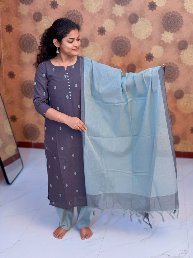 Slate Grey Salwar Suit