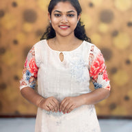 Soft Linen Bubble Kurti with Lining - SLB 0003