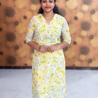 Soft Linen Bubble Kurti with Lining - SLB 0001